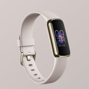 Fitbit Luxe Fitness and Wellness Tracker - Small Band Lunar White/Soft G…